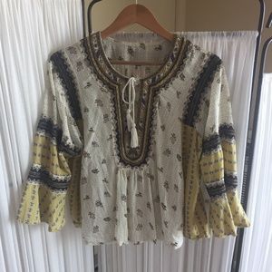 Free People Womens Top, Quarter Sleeves Size S